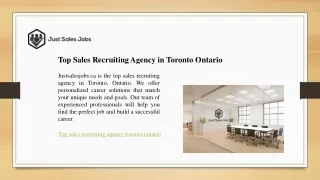 Top Sales Recruiting Agency in Toronto Ontario