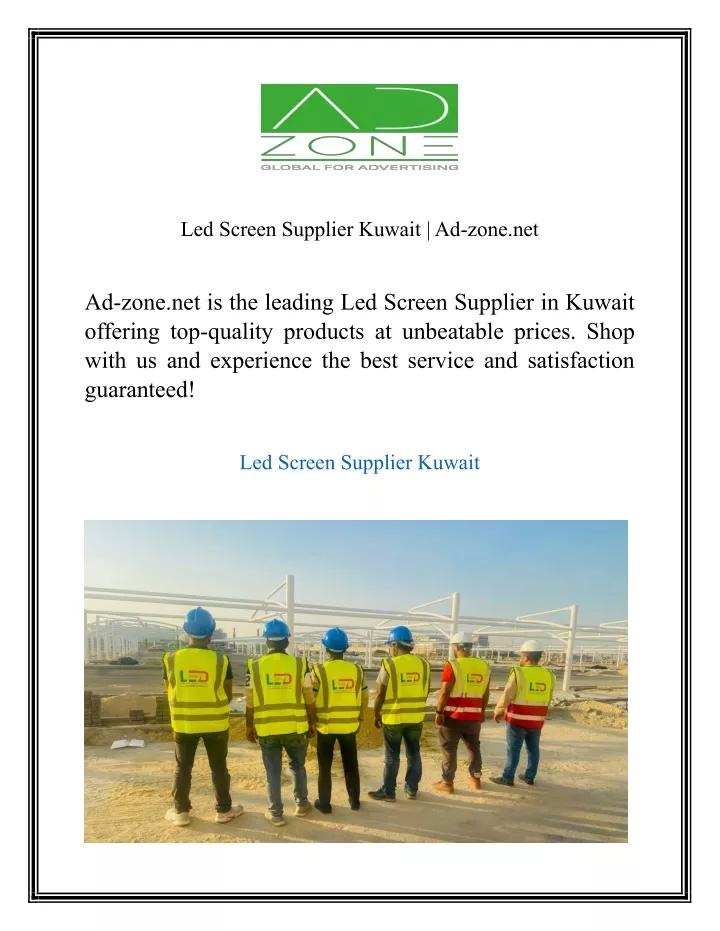 led screen supplier kuwait ad zone net