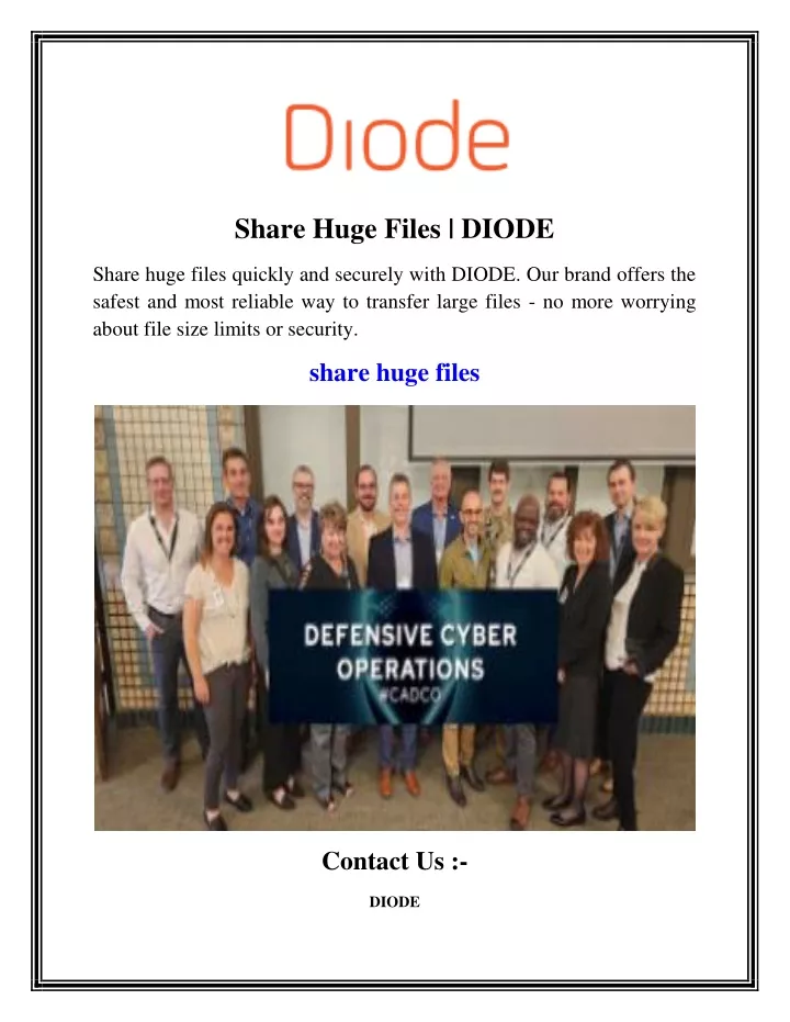 share huge files diode