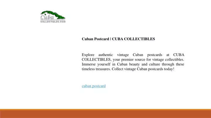 cuban postcard cuba collectibles