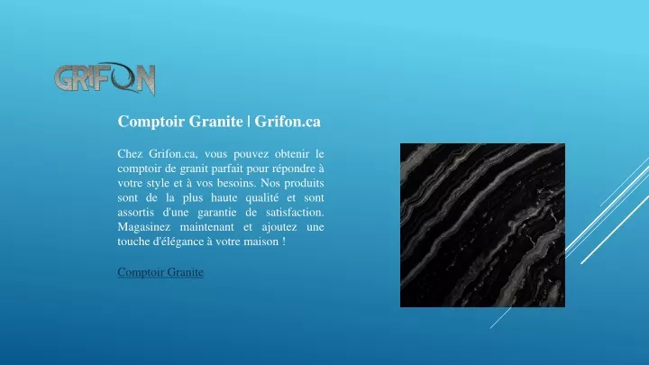 comptoir granite grifon ca