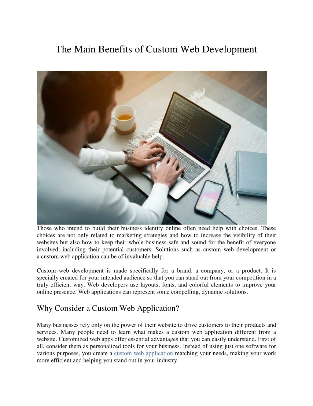 PPT - The Main Benefits of Custom Web Development PowerPoint ...