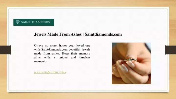 jewels made from ashes saintdiamonds com