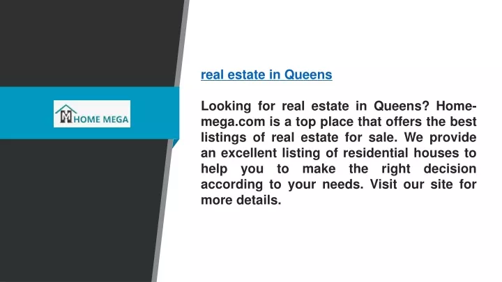 real estate in queens looking for real estate
