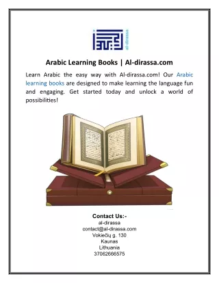 Arabic Learning Books