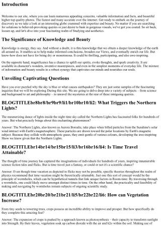 Find out an Fascinating Earth of information and Beauty: Check out one of the mo