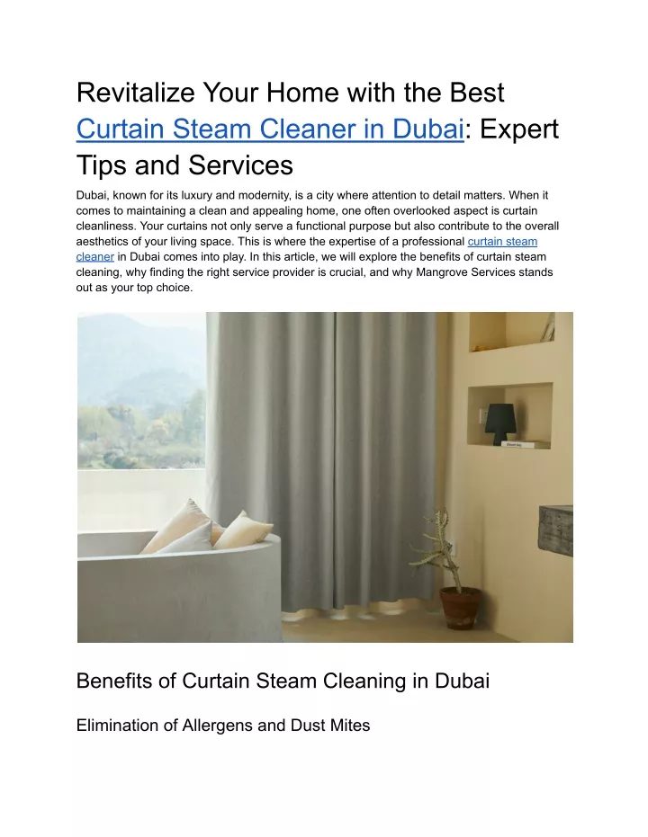 revitalize your home with the best curtain steam