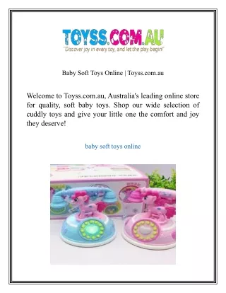 Baby Soft Toys Online Toyss.com