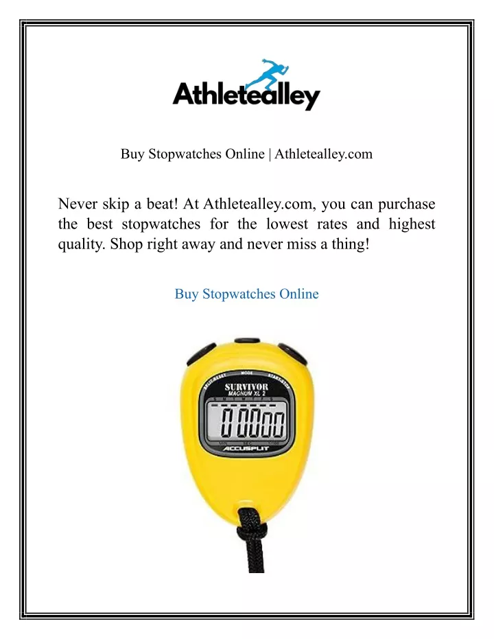 buy stopwatches online athletealley com