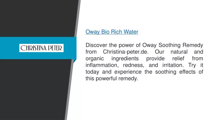 oway bio rich water discover the power of oway