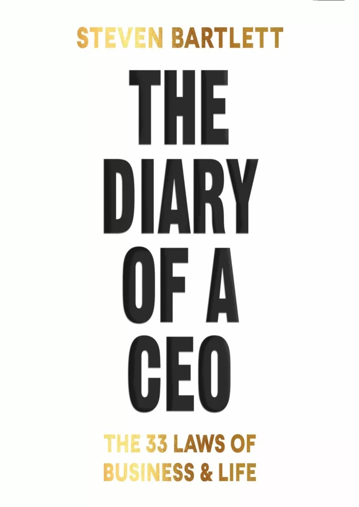 PPT - [PDF] DOWNLOAD The Diary of a CEO: The 33 Laws of Business and ...