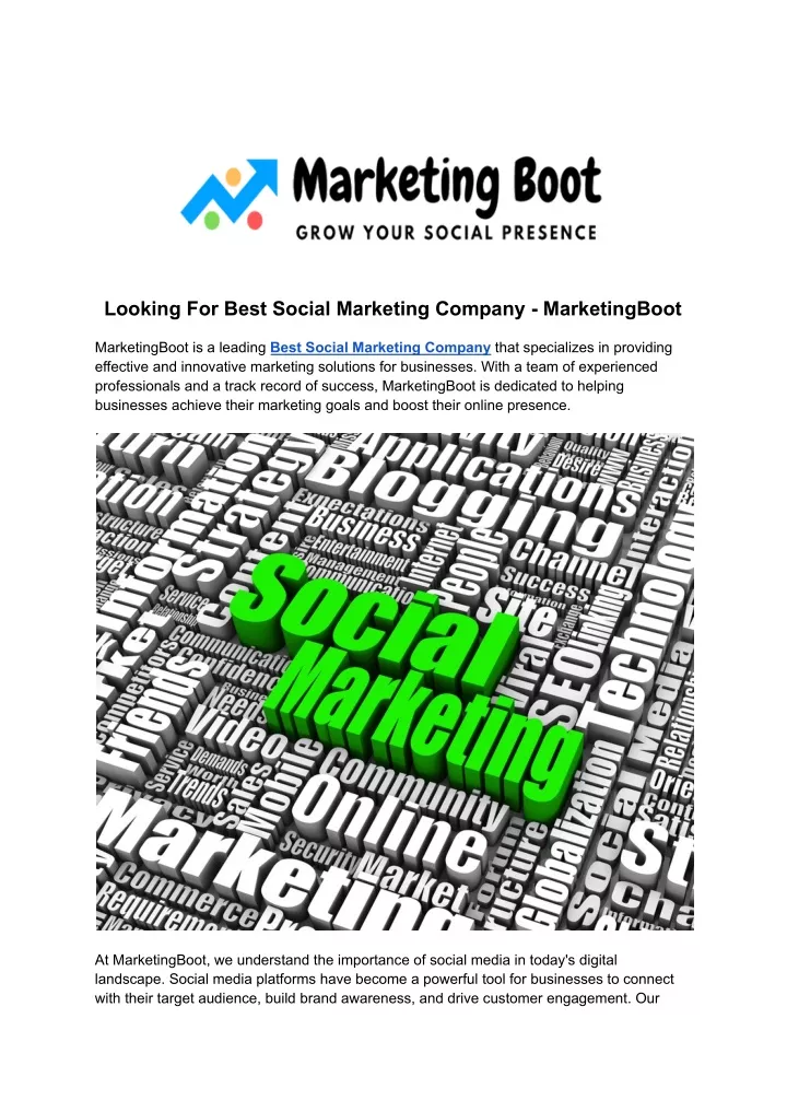 looking for best social marketing company
