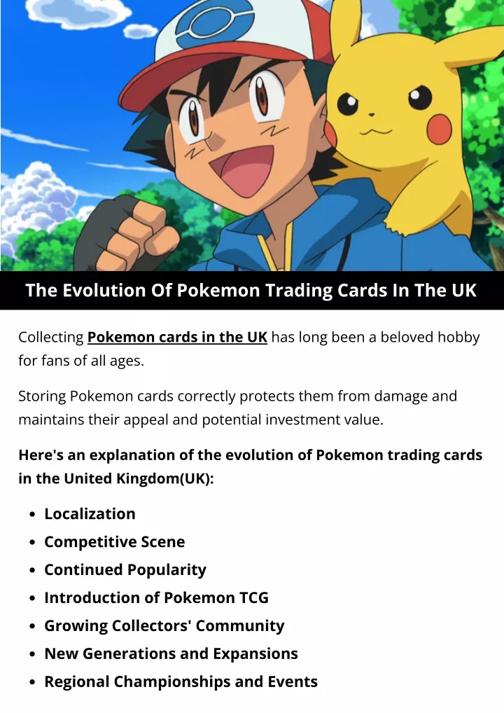 the evolution of pokemon trading cards in the uk