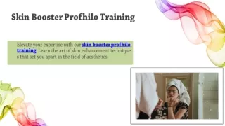 skin booster profhilo training