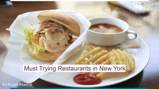 Must Trying Restaurants in New York