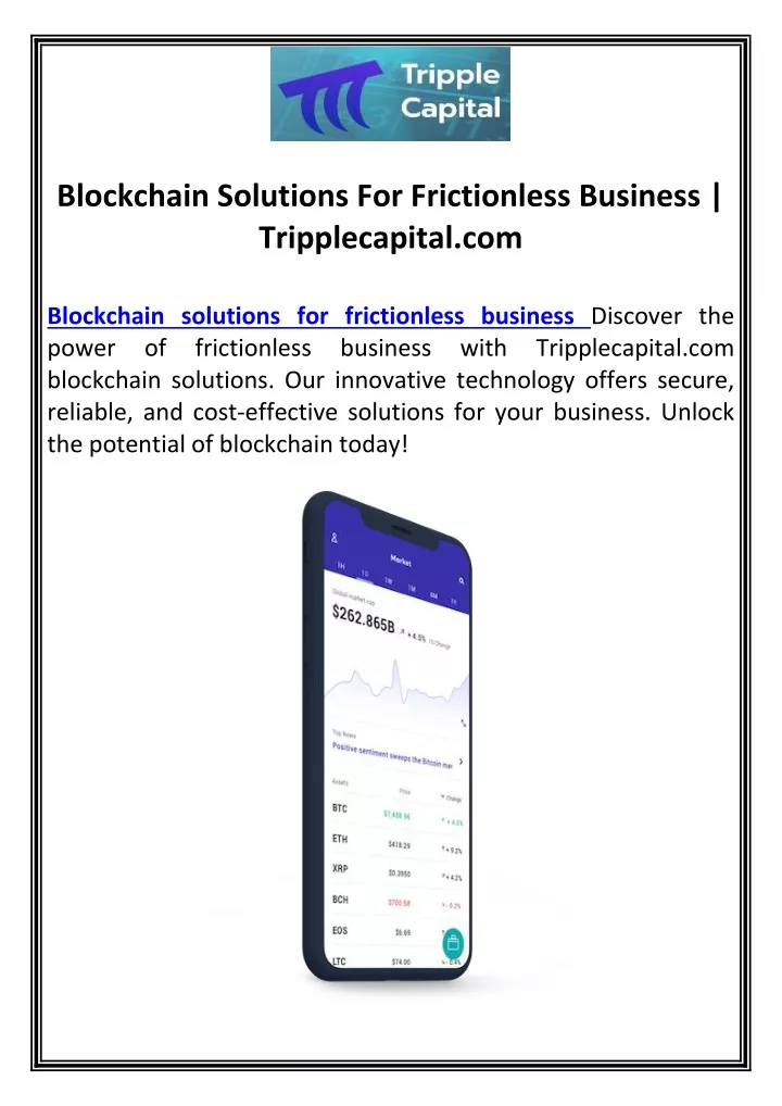 blockchain solutions for frictionless business