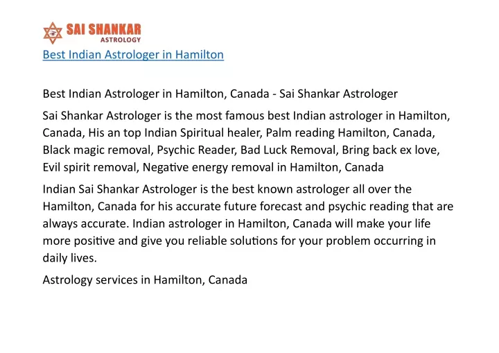 best indian astrologer in hamilton