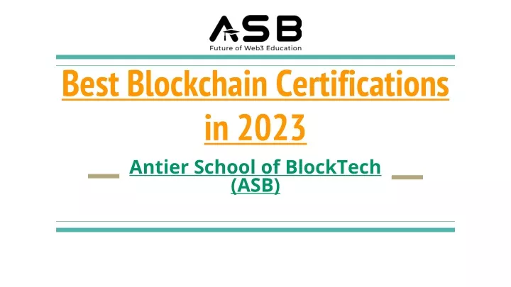 best blockchain certifications in 2023