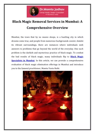 Black Magic Removal Services in Mumbai A Comprehensive Overview