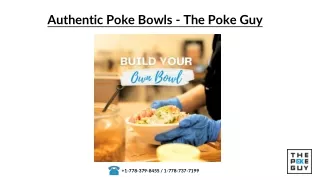 Authentic poke bowls - The Poke Guy