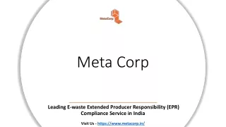 Leading E-waste Extended Producer Responsibility (EPR) Compliance Service