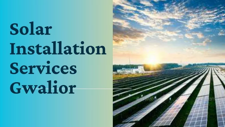 solar installation services gwalior