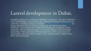 Laravel development in dubai