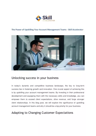 the power of upskilling your account management
