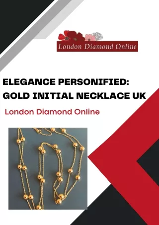 Elegance Personified Gold Initial Necklace UK  - London Diamond Online