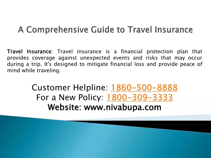 a comprehensive guide to travel insurance