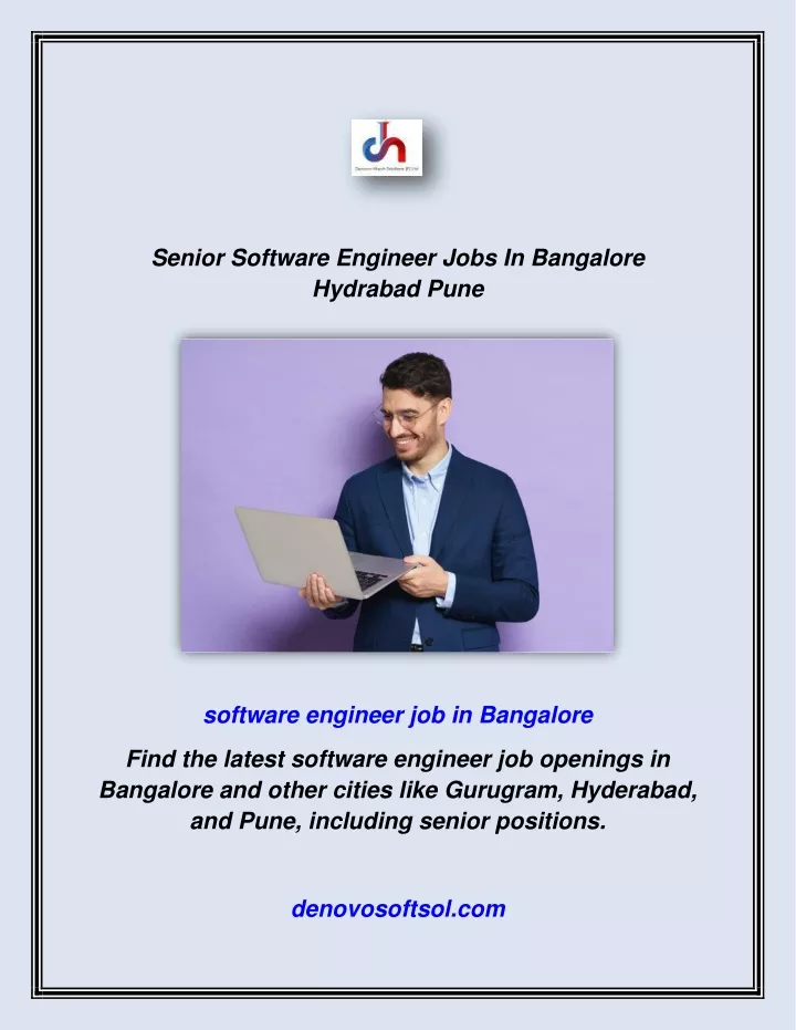 senior software engineer jobs in bangalore