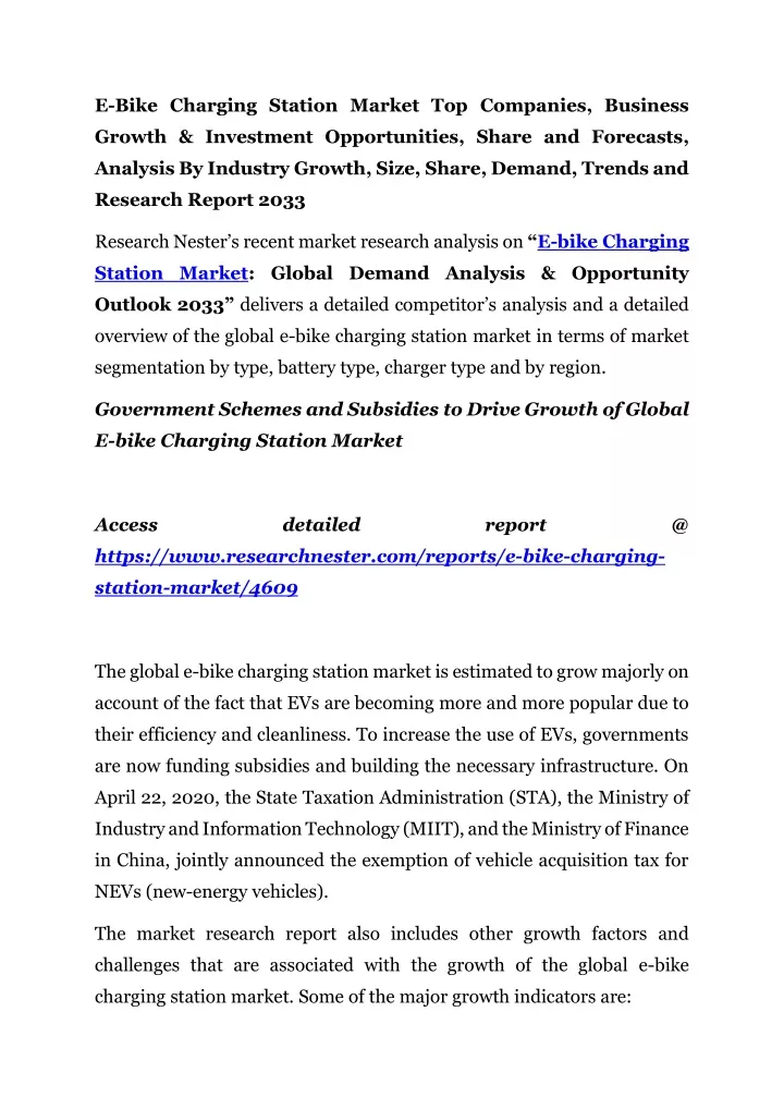 e bike charging station market top companies