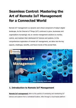 Streamlining Efficiency_ The Role of IoT Device Management