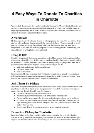 4 easy ways to donate to charities in charlotte