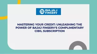 Mastering Your Credit: Unleashing The Power Of Bajaj Finserv's Complimentary Cib