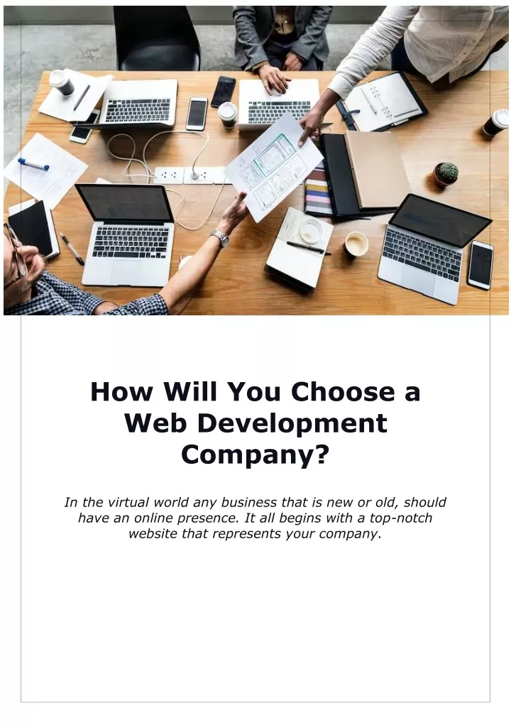 how will you choose a web development company