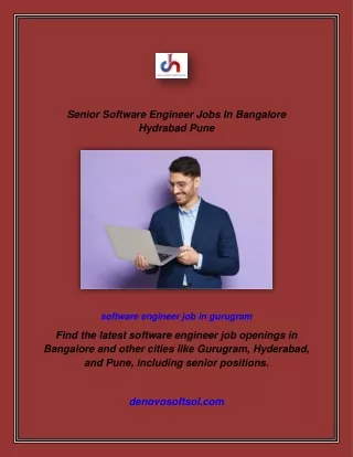 Senior Software Engineer Jobs In Bangalore Hydrabad Pune