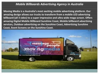 Mobile Billboards Advertising Agency in Australia