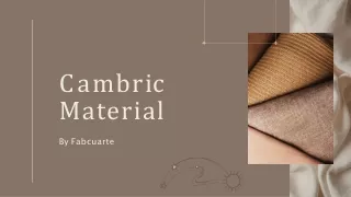 Cambric Material Fabric