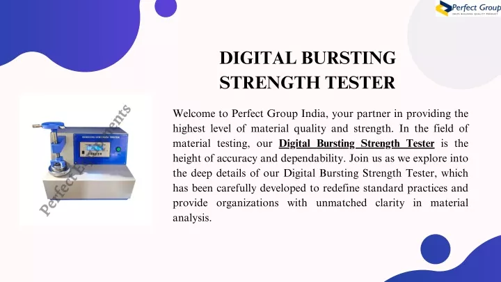 digital bursting strength tester