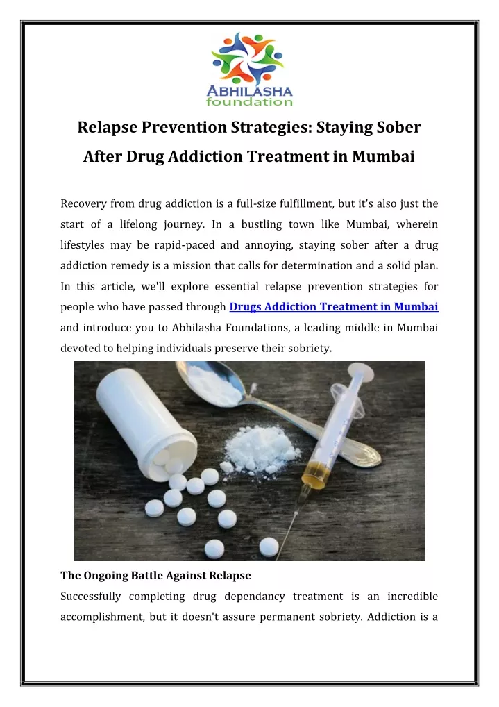 relapse prevention strategies staying sober