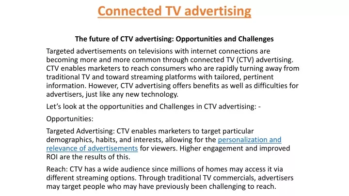 connected tv advertising