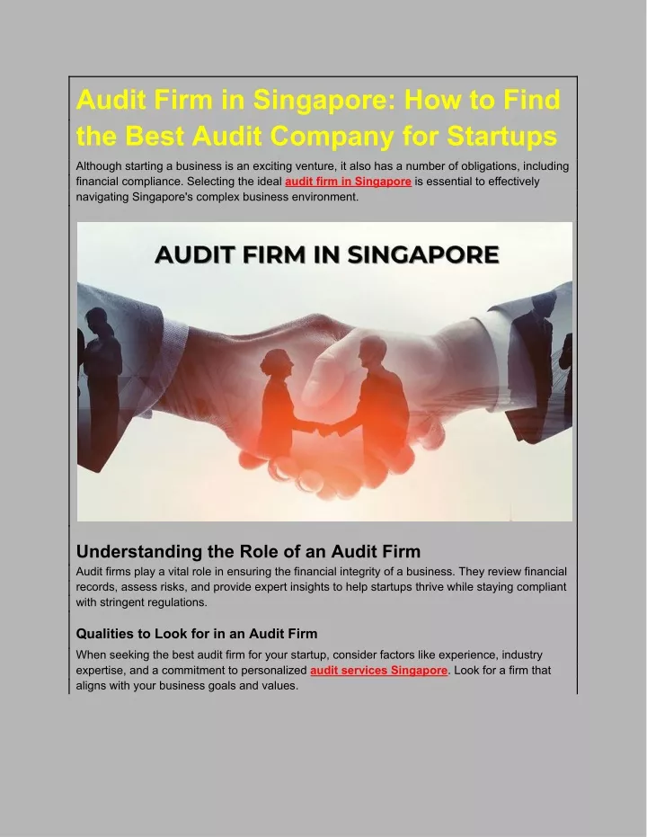 audit firm in singapore how to find the best