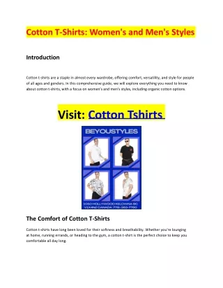 Cotton Tshirts