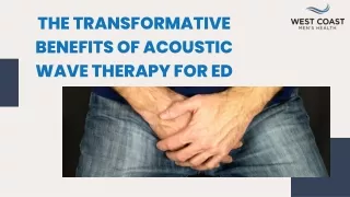 the transformative benefits of acoustic wave