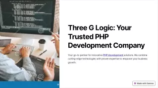 Three-G-Logic-Your-Trusted-PHP-Development-Company