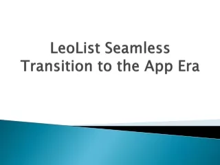 leolist-seamless-transition-to-the-app-era