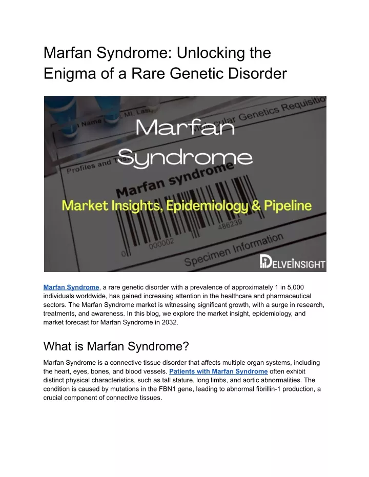 marfan syndrome unlocking the enigma of a rare