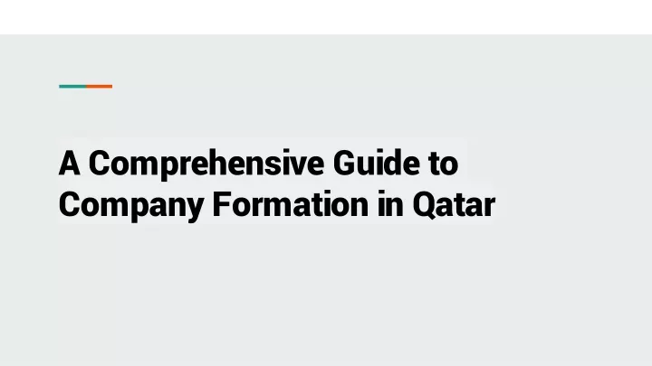 a comprehensive guide to company formation in qatar