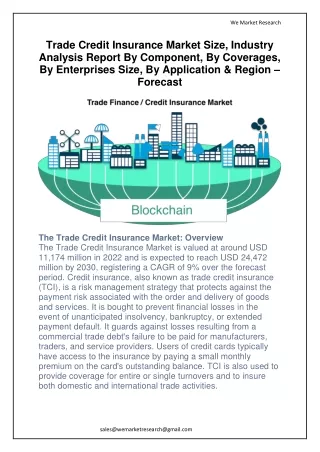 Trade Credit Insurance Market